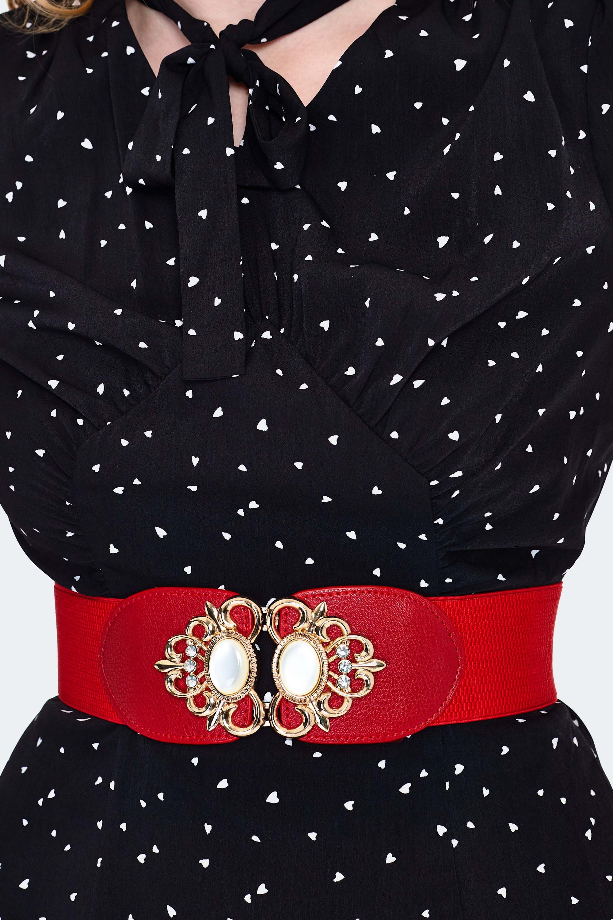 Pearl Buckled Elasticated Belt