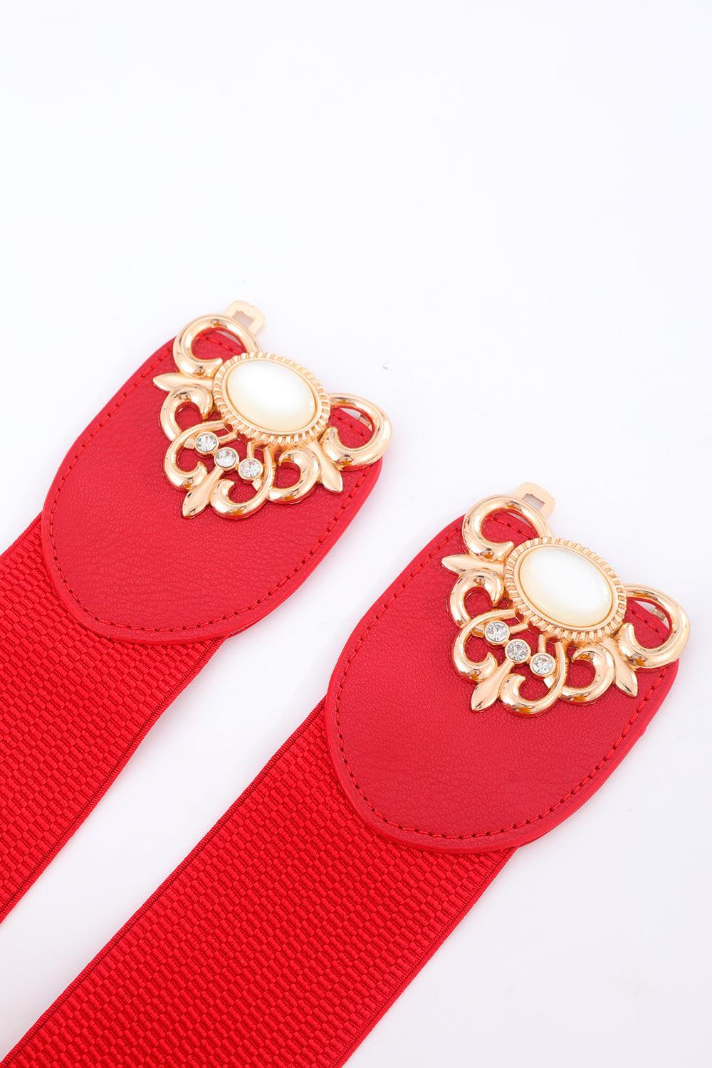 Pearl Buckled Elasticated Belt