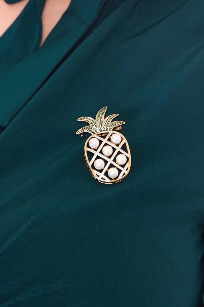 Pineapple Retro Style Brooch