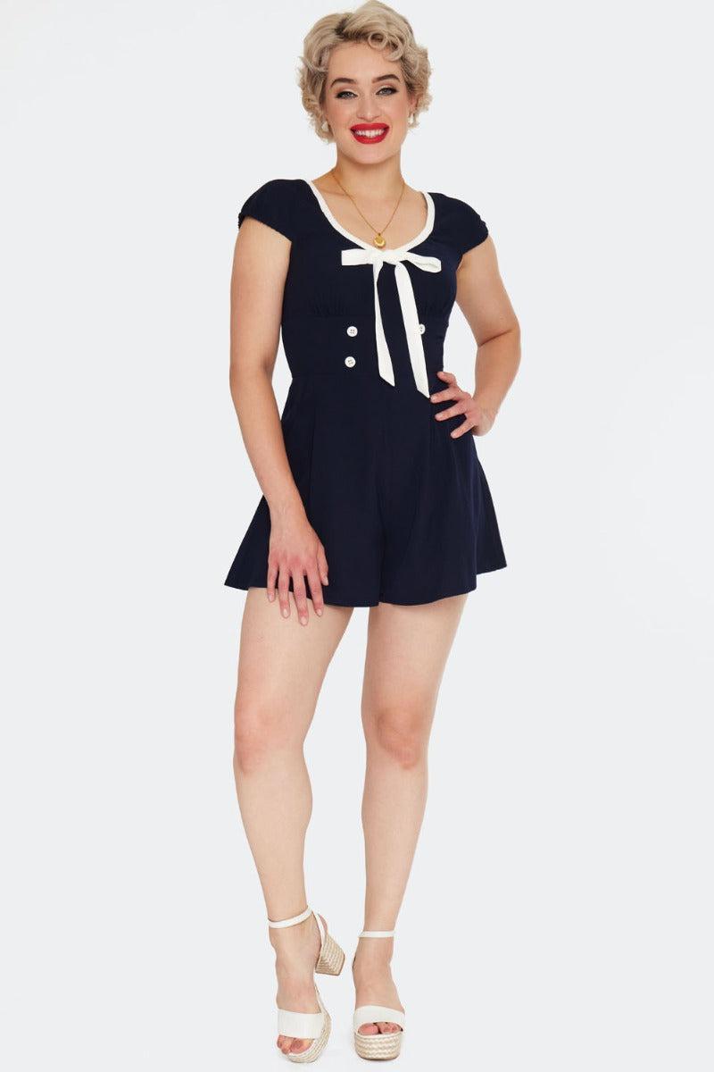 Bow Detail Sailor Playsuit