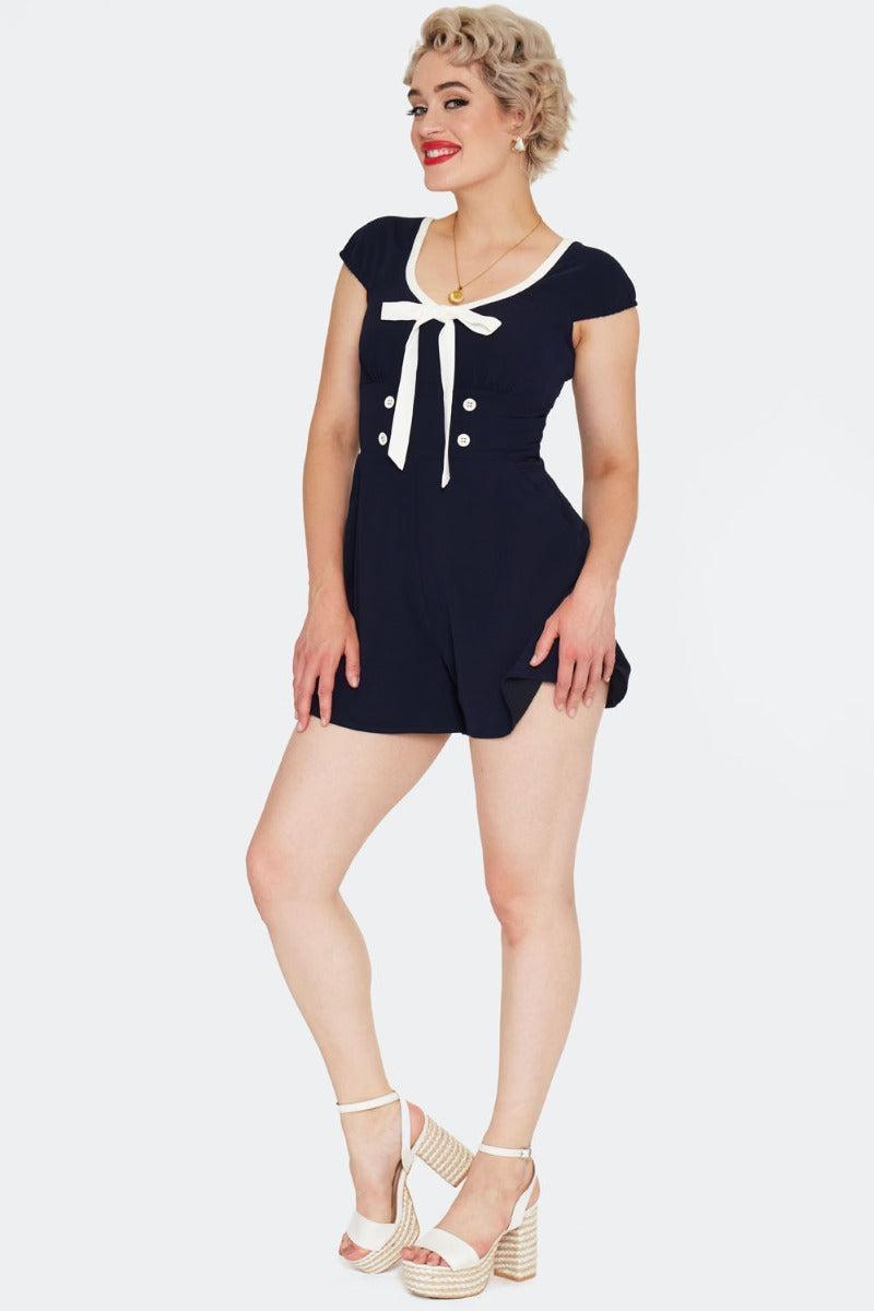 Bow Detail Sailor Playsuit