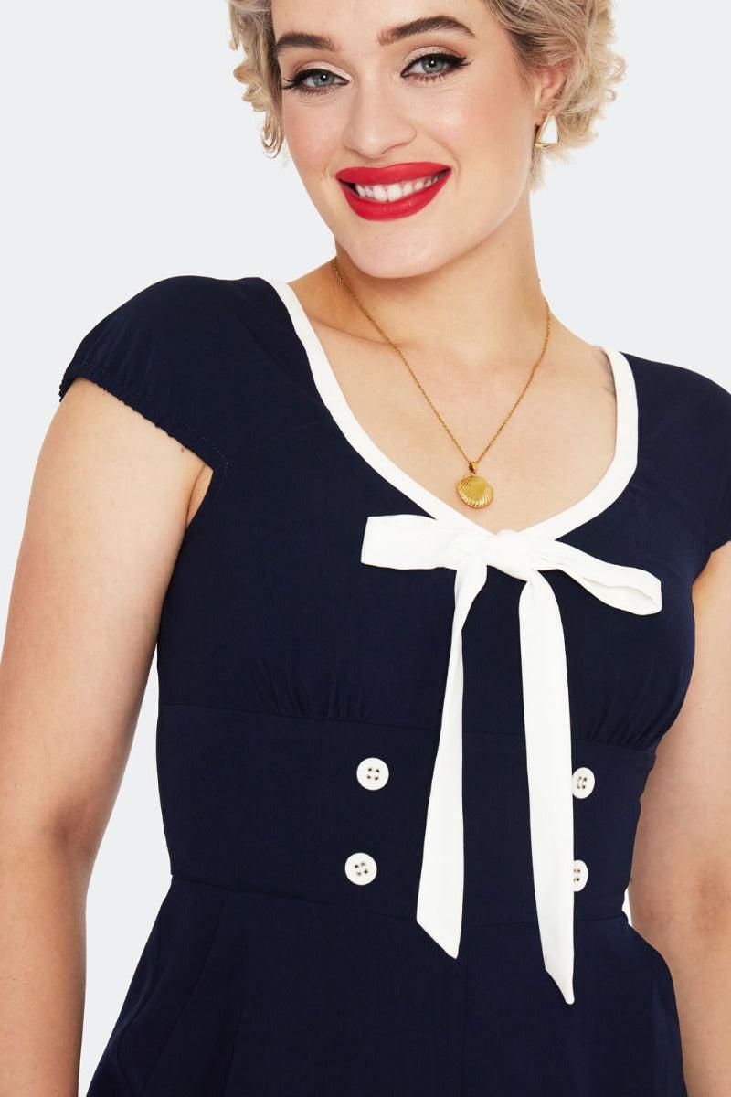 Bow Detail Sailor Playsuit