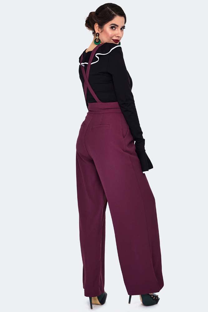 High Waisted Suspender Trousers