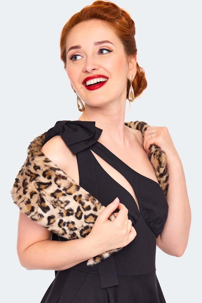 Leopard Faux Fur Stole