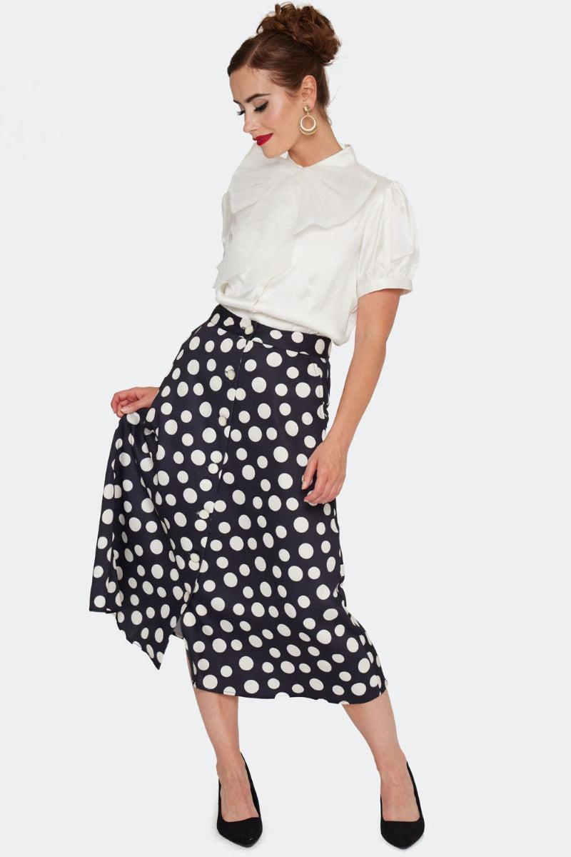 Polka Dot Flare Skirt