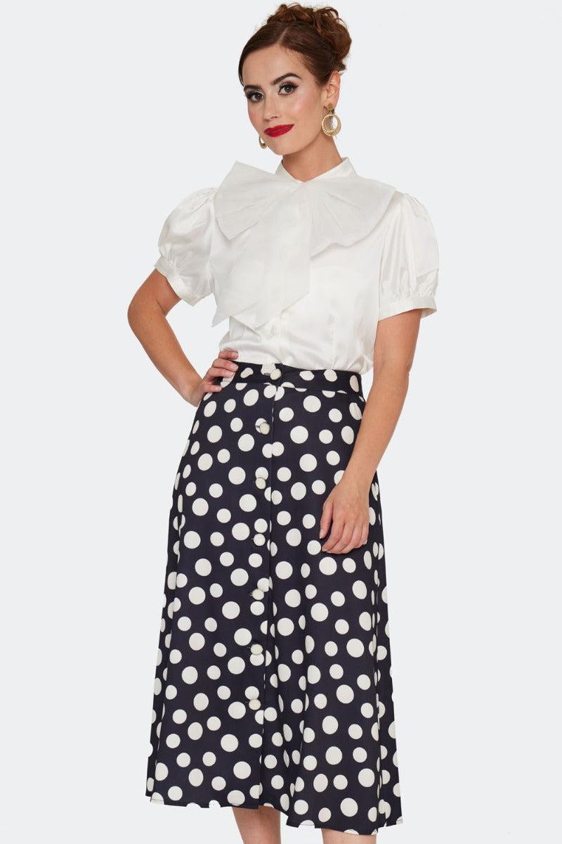 Polka Dot Flare Skirt