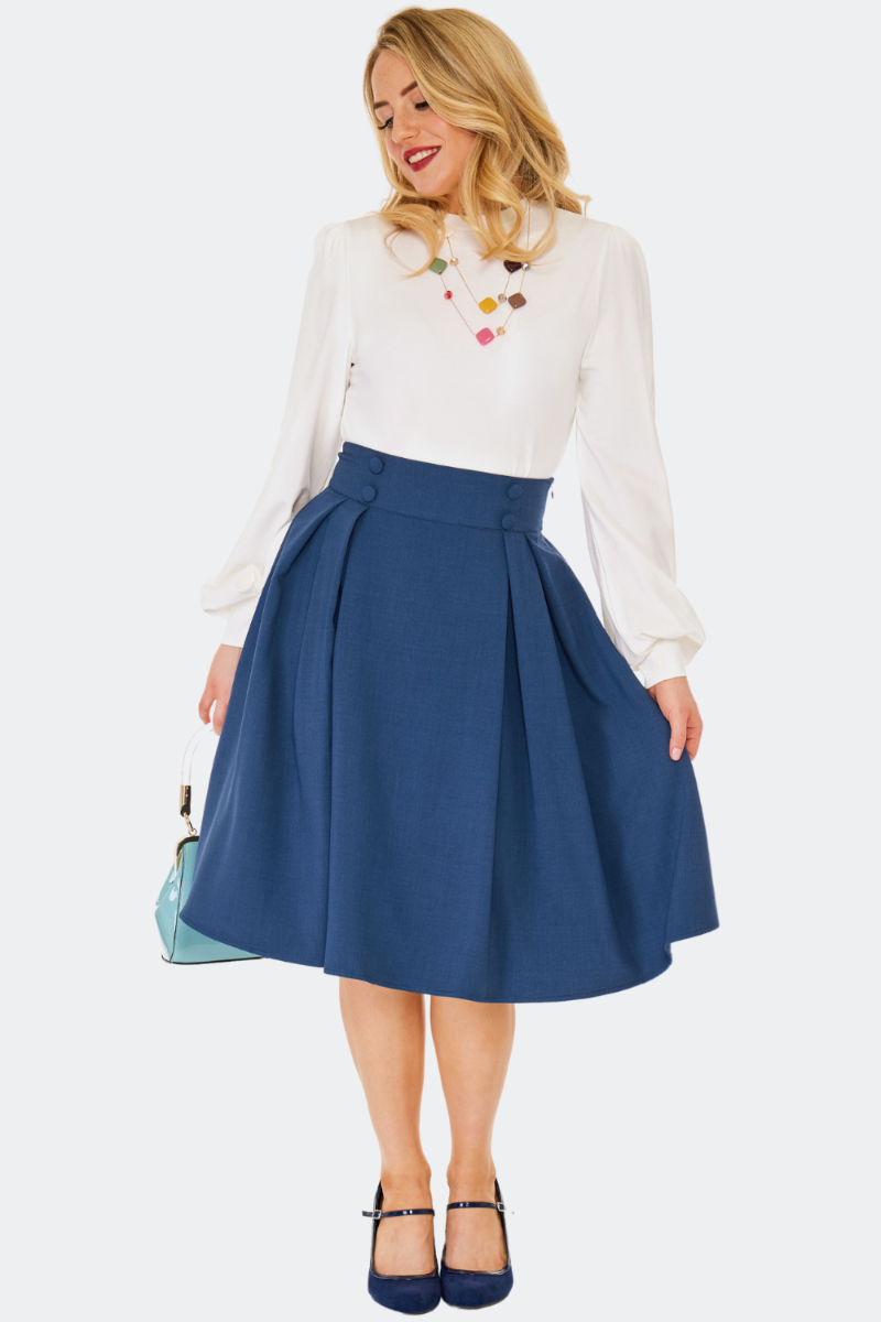 Pleated Flare Skirt