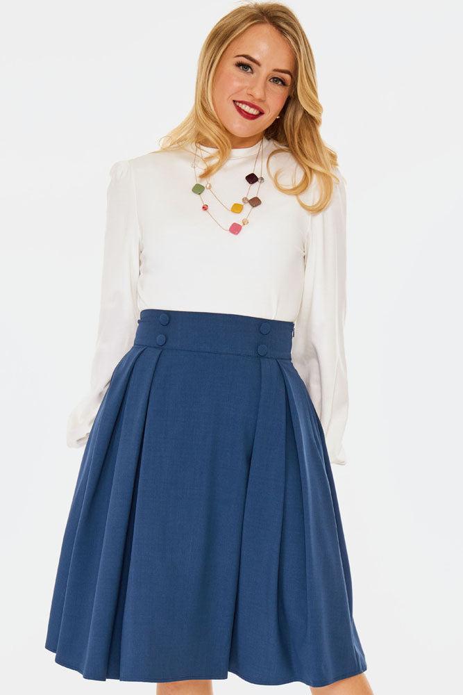 Pleated Flare Skirt