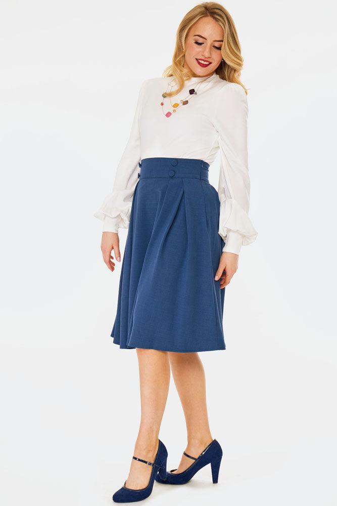 Pleated Flare Skirt