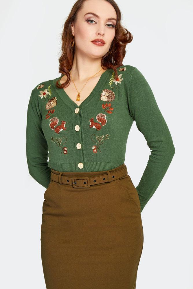 50s Belted Pencil Skirt