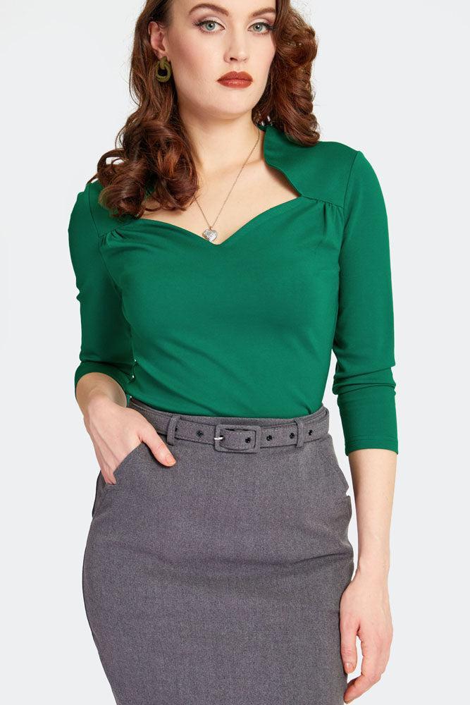 50s Belted Pencil Skirt