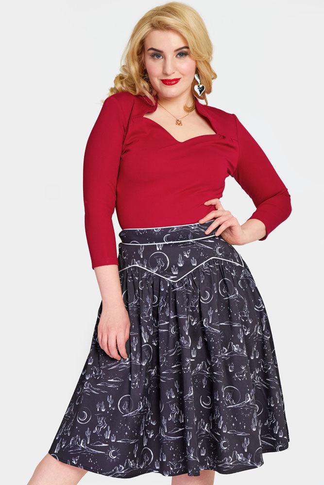 Western Style Flare Skirt