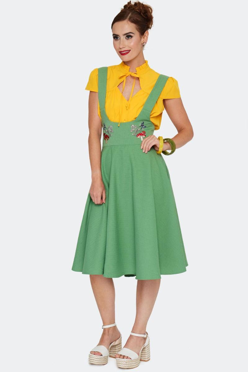 Woodland Embroidery Overall Skirt