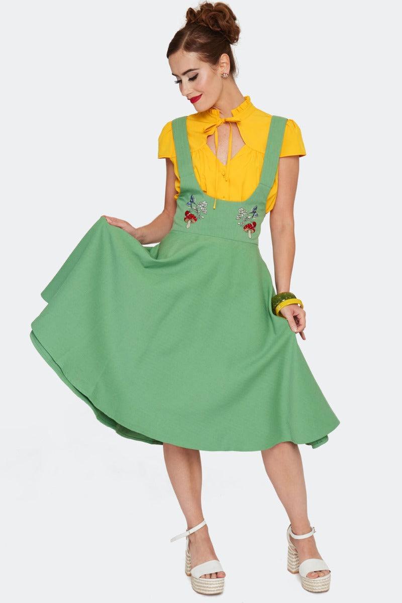 Woodland Embroidery Overall Skirt