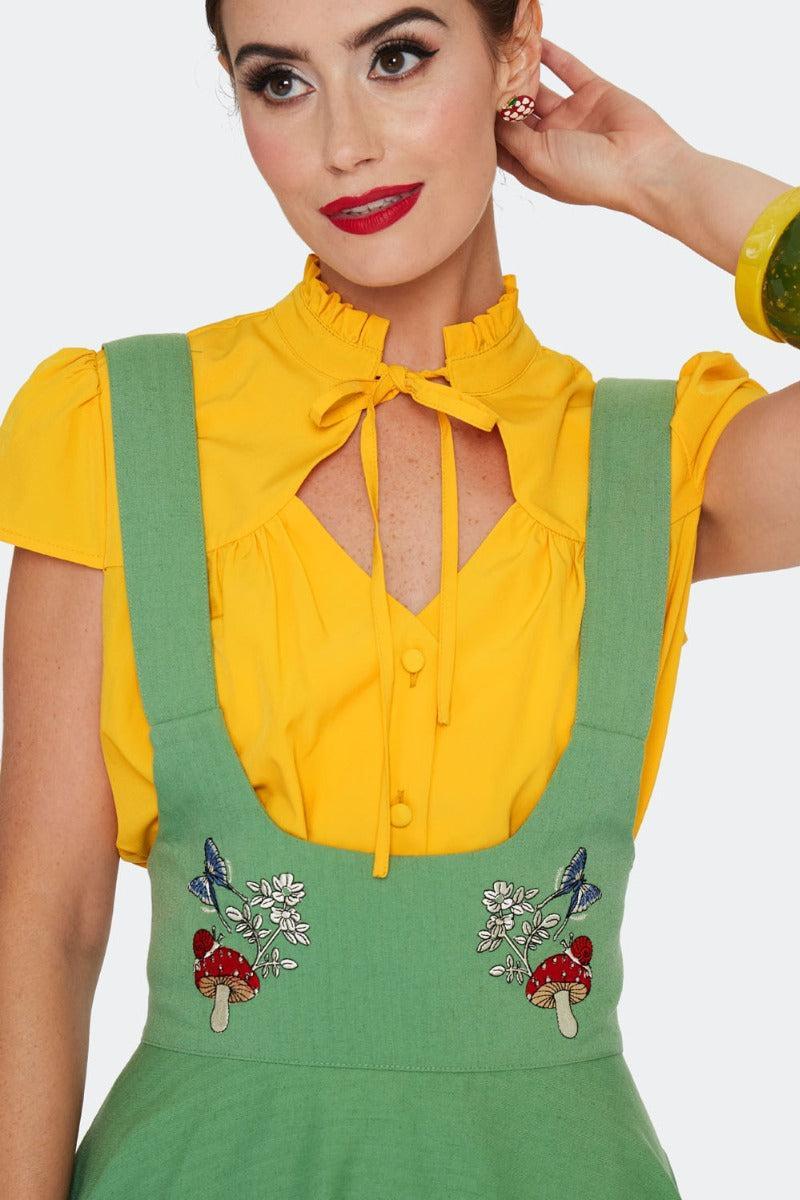 Woodland Embroidery Overall Skirt