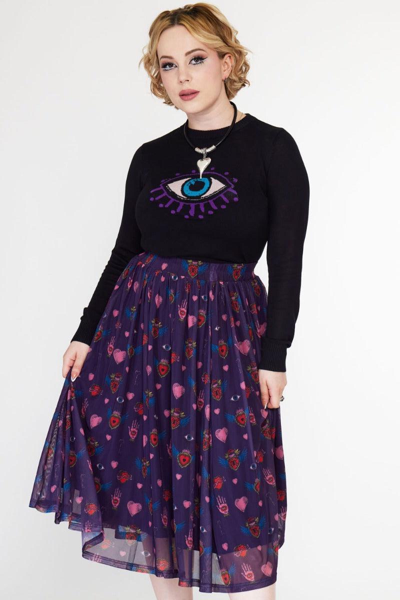 Alchemy Hearts Midi Skirt