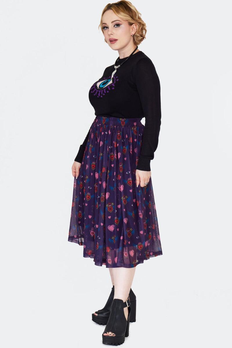 Alchemy Hearts Midi Skirt