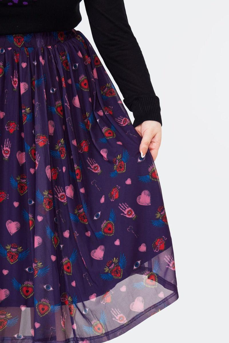 Alchemy Hearts Midi Skirt