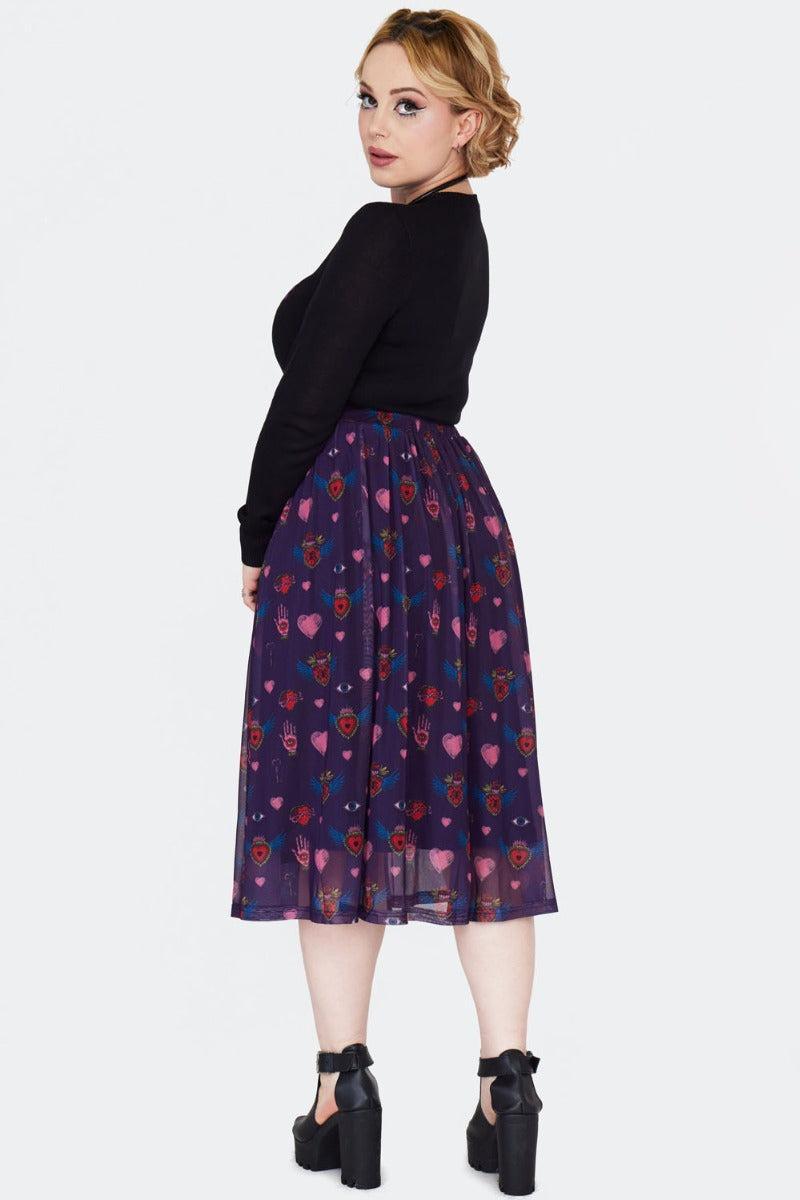 Alchemy Hearts Midi Skirt