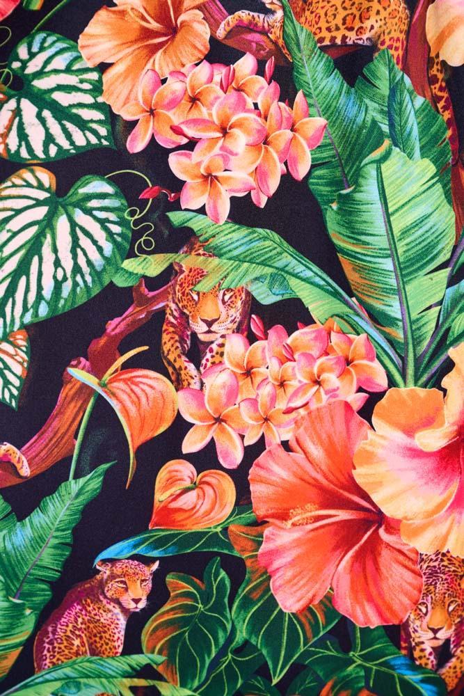 Jungle Print Flare Skirt