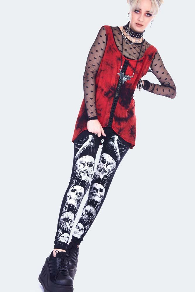 Skulls Print Leggings