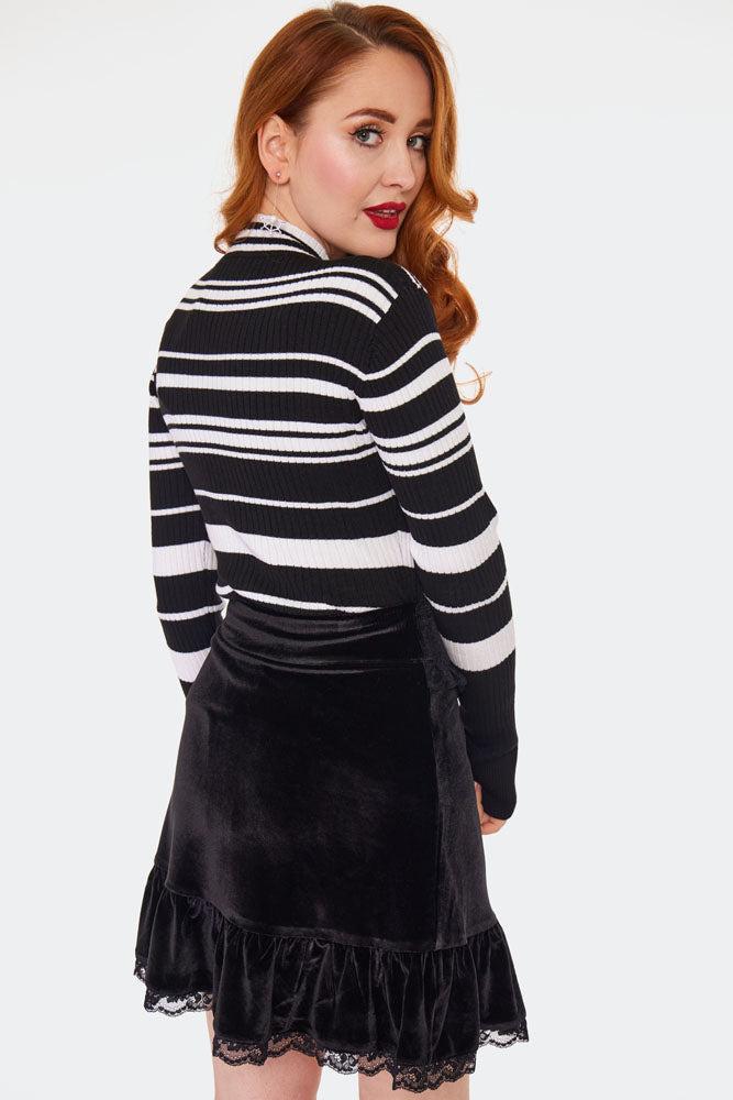 Multi Striped High Neck Sweater