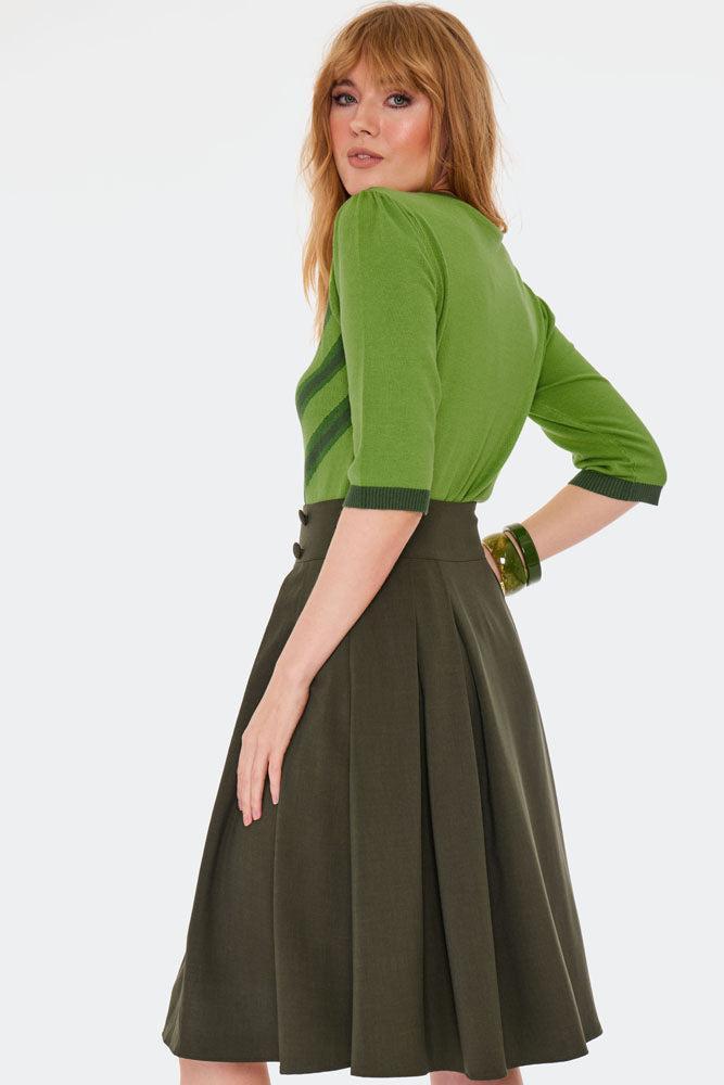 50s V Stripe Pattern Sweater