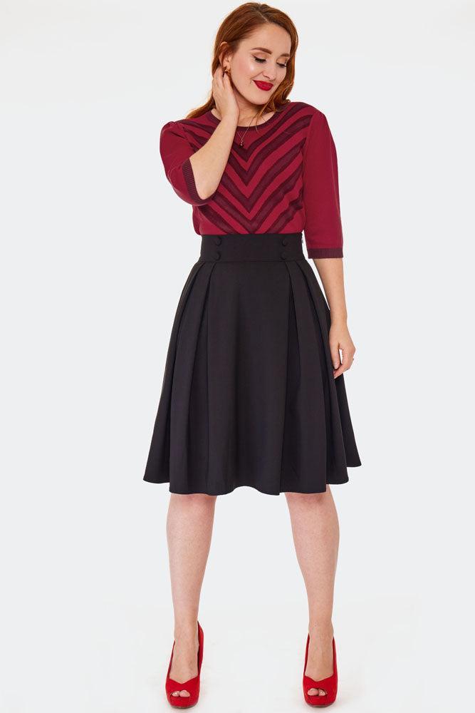 50s V Stripe Pattern Sweater