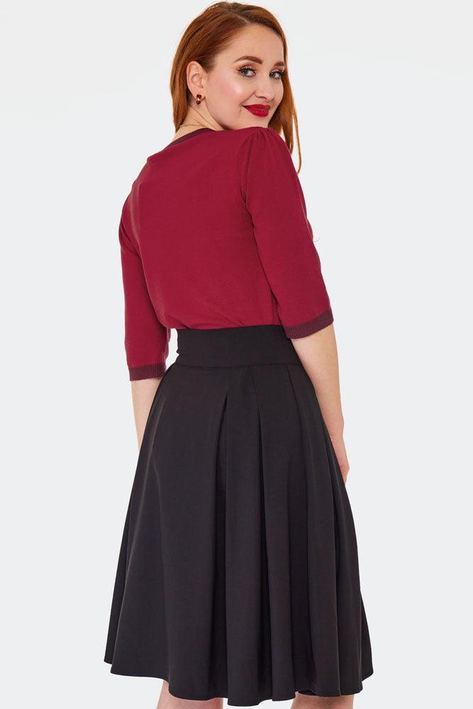 50s V Stripe Pattern Sweater