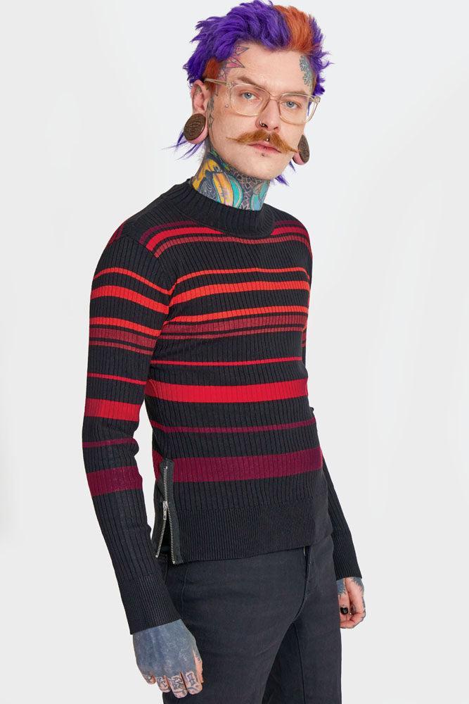 High Neck Striped Jumper