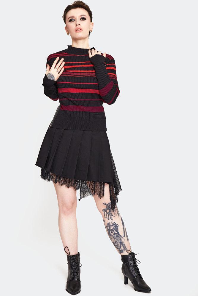 High Neck Striped Jumper