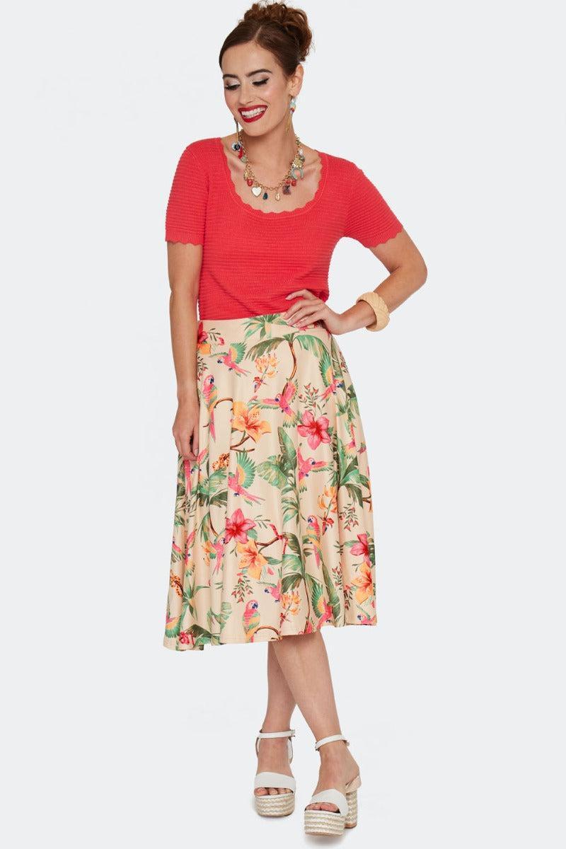 Scalloped Edge Scoop Neck Top