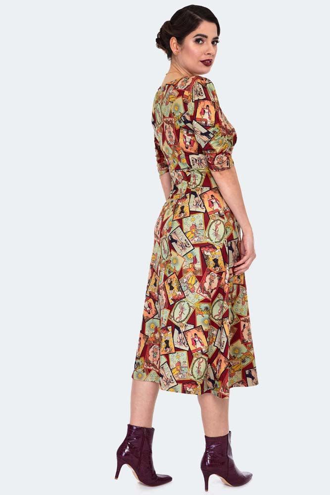 Tarot Print Midi Dress