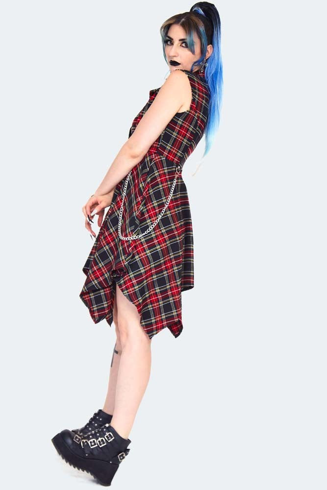 Tartan Shirtdress With Chains