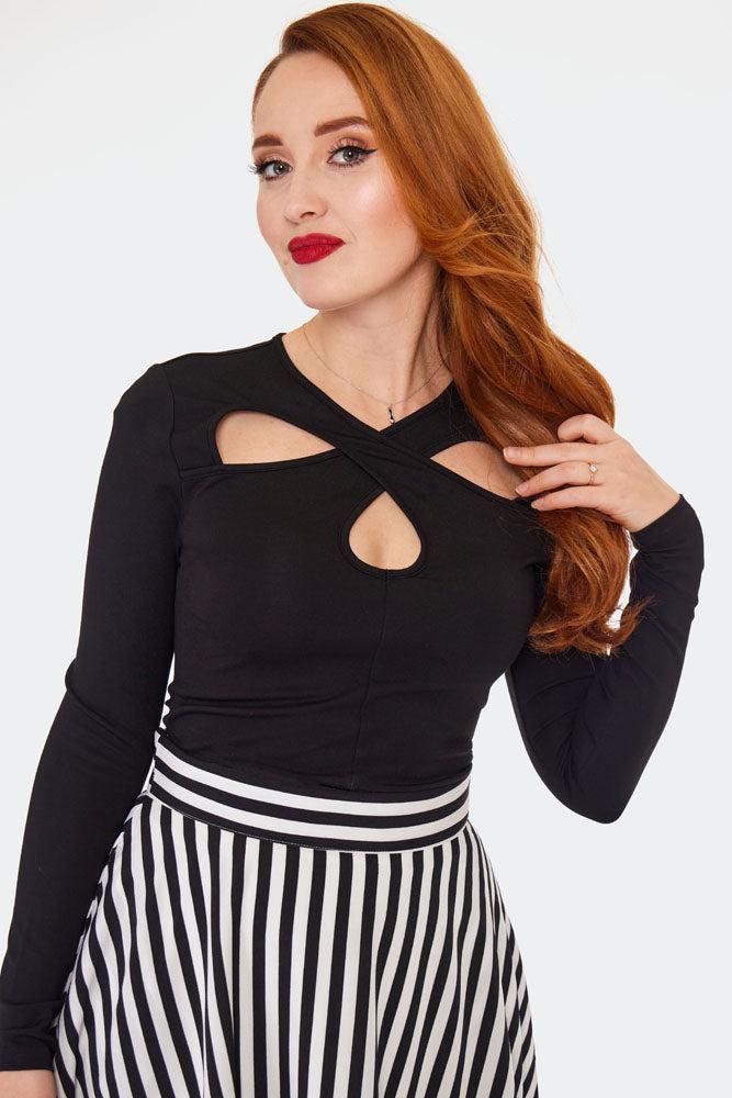 Criss Cross Long Sleeves Top