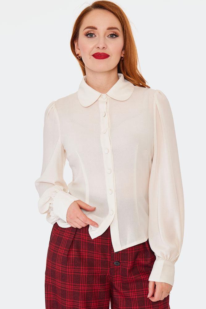 White Long Sleeves Blouse