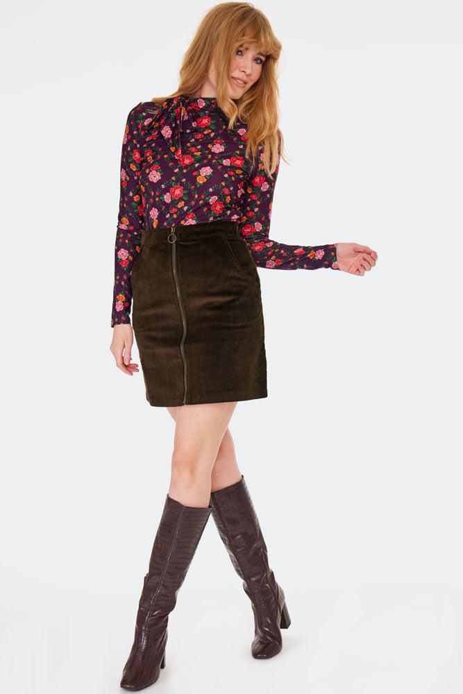 Floral Print Long Sleeves Top