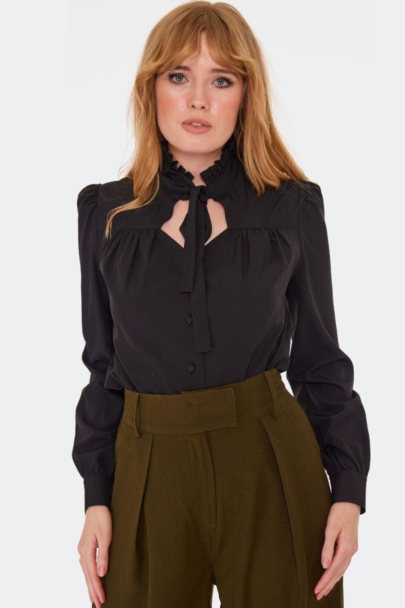 40s Tie Neck Blouse