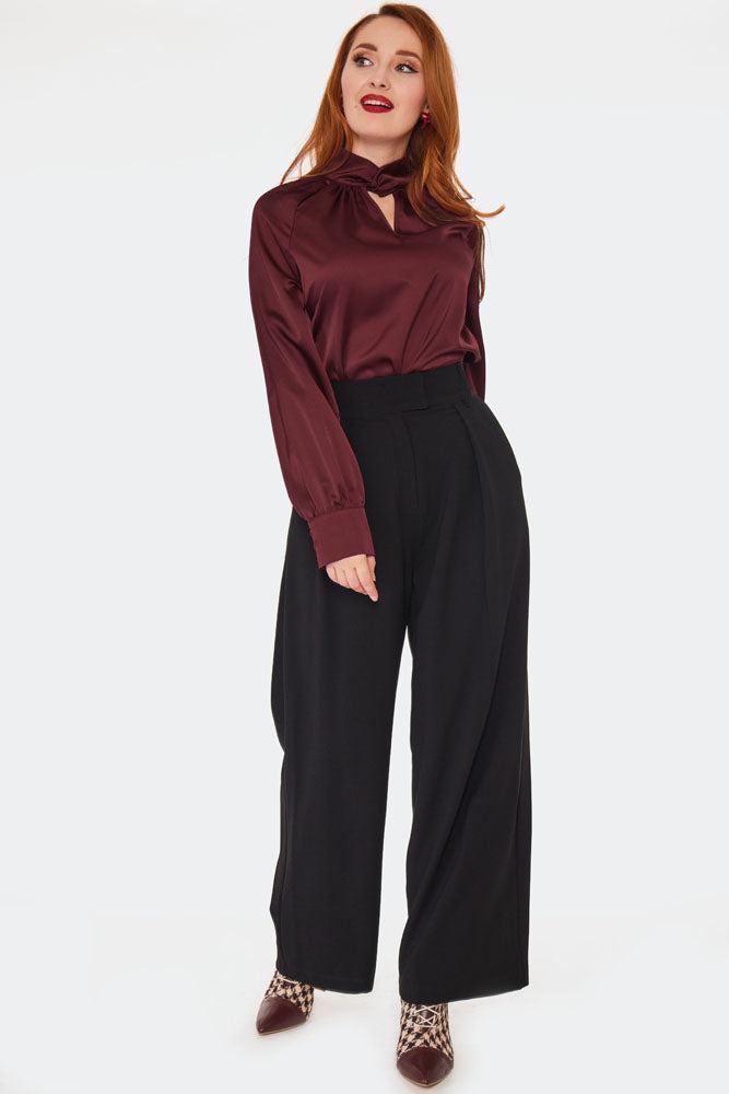 Satin Twist Neck Top