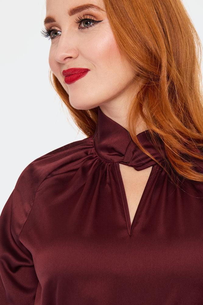 Satin Twist Neck Top