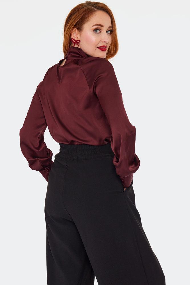 Satin Twist Neck Top