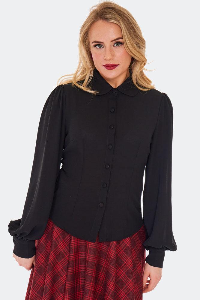 Black Long Sleeves Blouse