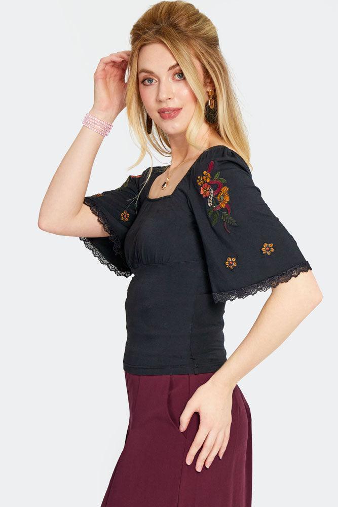 Floral Embroidered Top