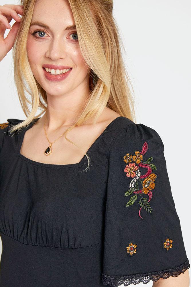 Floral Embroidered Top