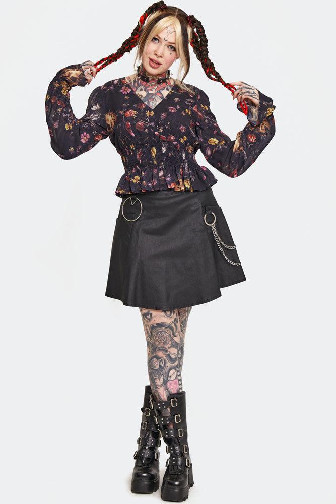 Garden Skull Print Top