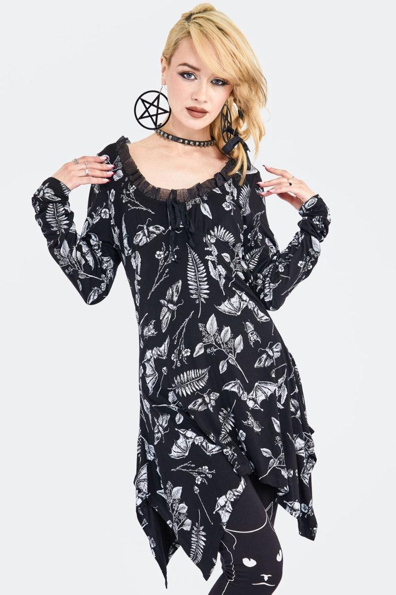 Herbal Bat Print Top