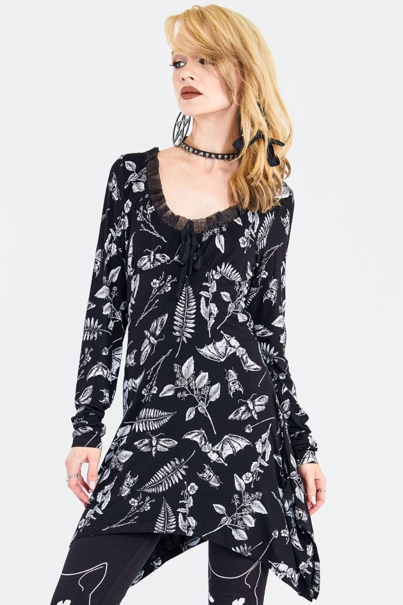 Herbal Bat Print Top