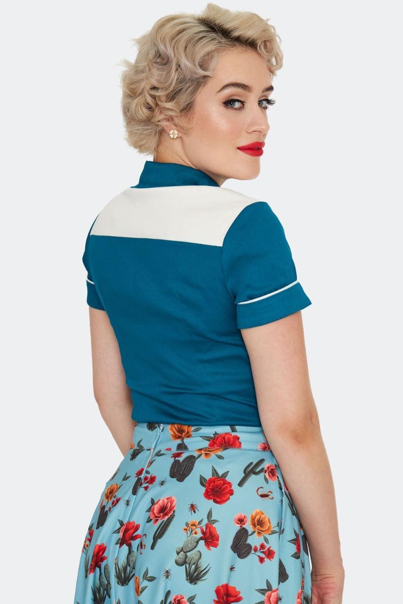 Cactus Floral Western Blouse