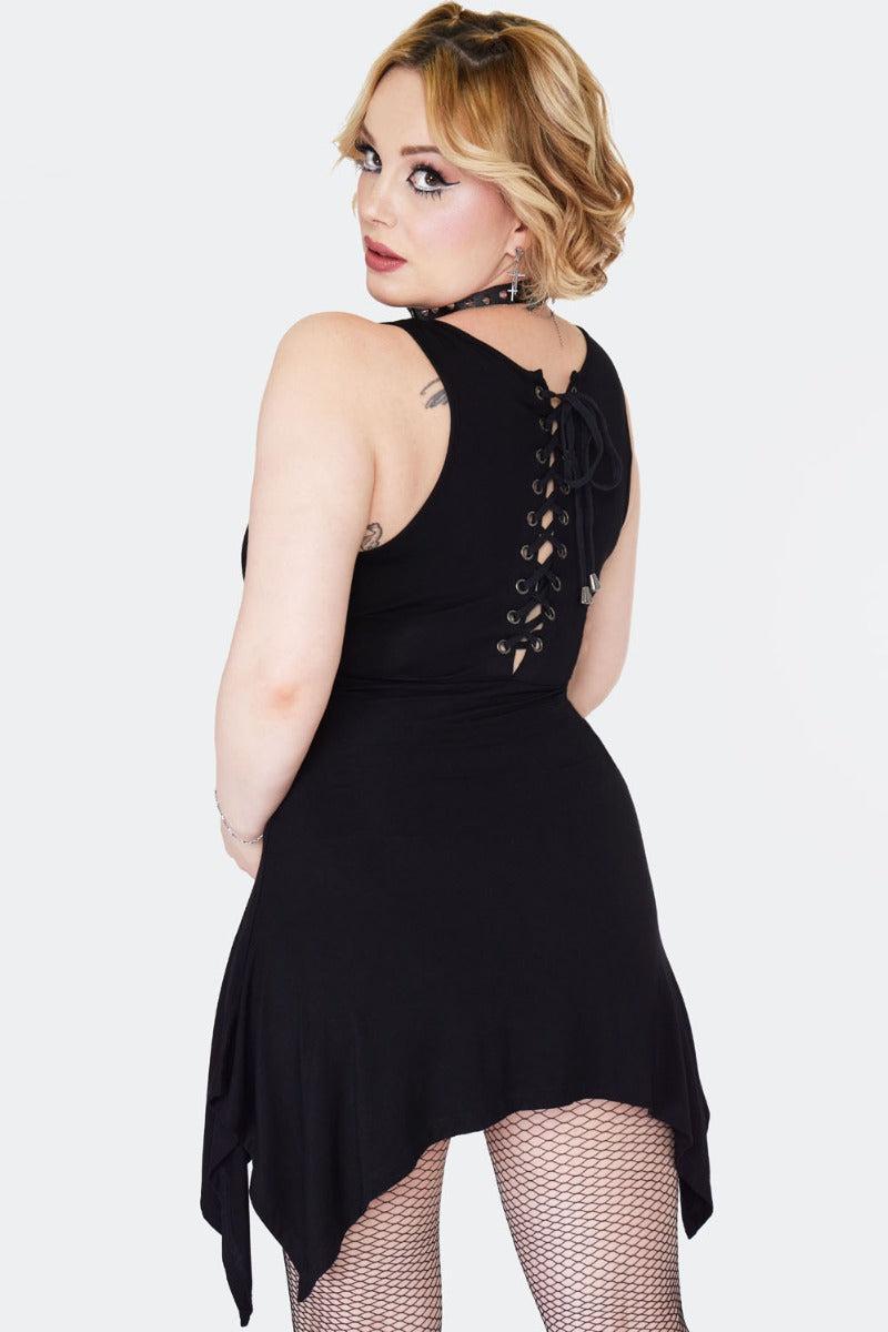 Moth And Skull Tie Back Tunic Top