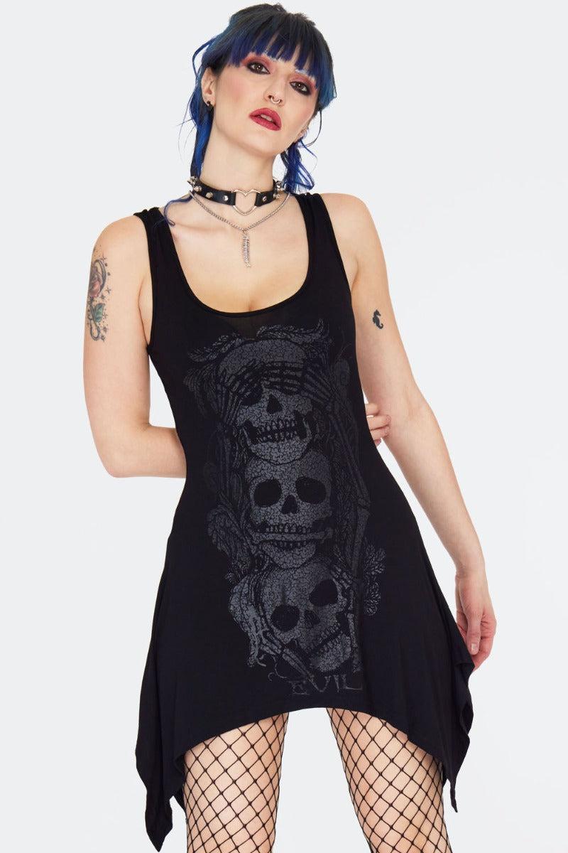 No Evil Tie Back Tunic Top